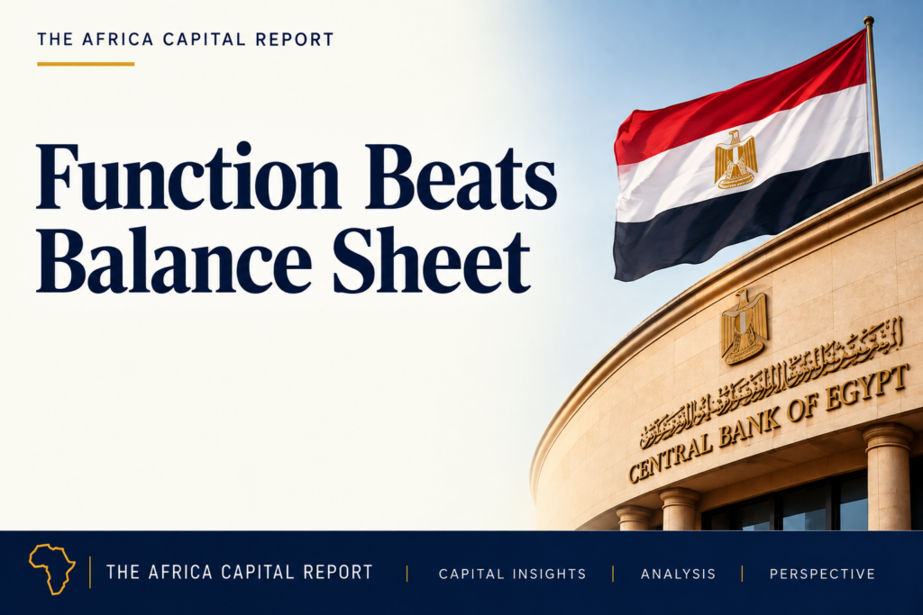 Function Beats Balance Sheet: How Egypt’s Sovereign-Bank Nexus Actually Sorts Its 33 Licensed Banks
